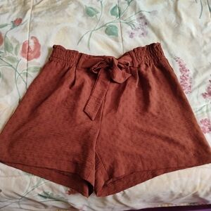 Soho High Waist Rust Shorts